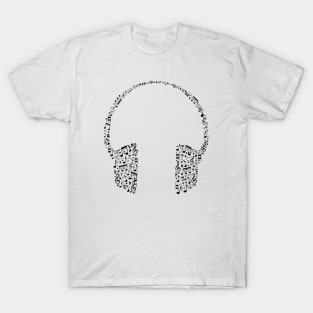 music notes headphone T-Shirt